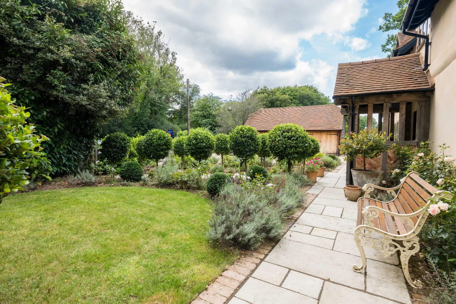patio and garden area 